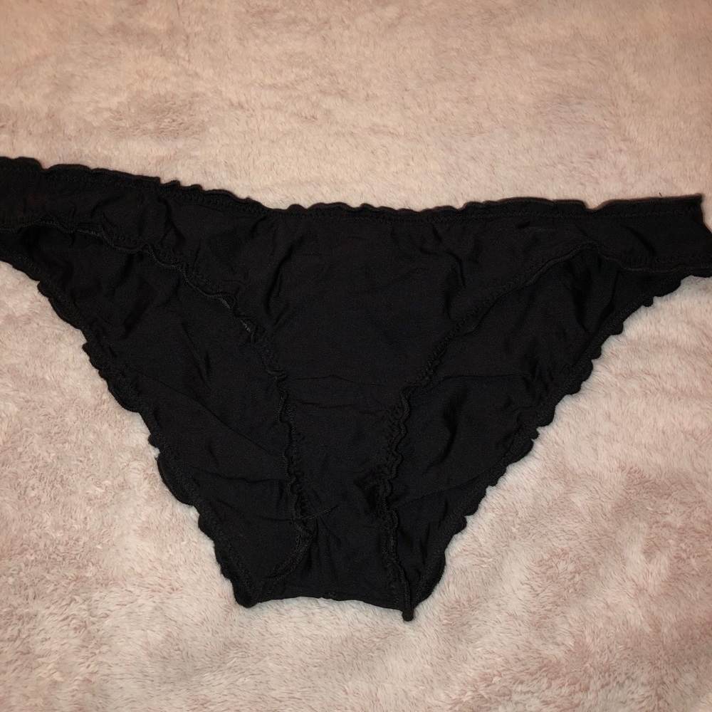 PINK black bikini bottoms
